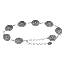 Load image into Gallery viewer, Turquoise Concho Chain Belt
