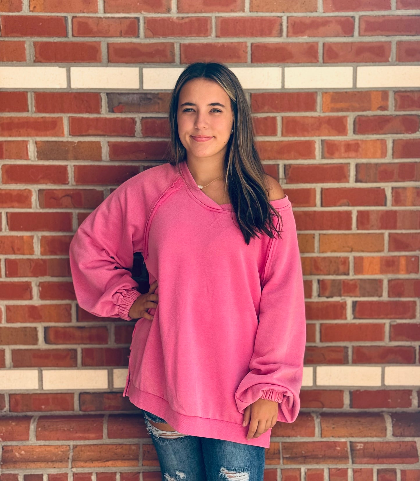 Peony Kiss Oversized Sweatshirt