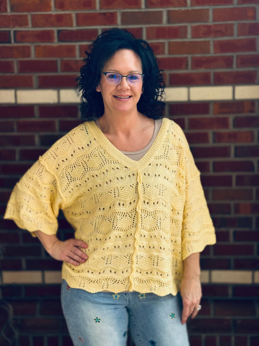 Sunbeam Sweetheart V-Neck Sweater