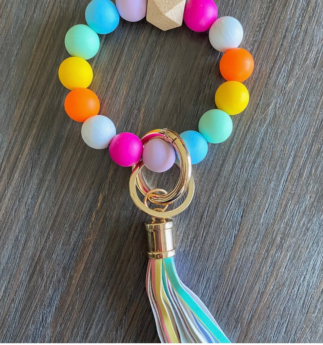 Silicone Bead Keychain