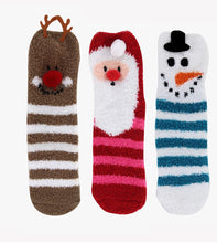 Load image into Gallery viewer, Cozy Cuties Fuzzy Holiday Socks
