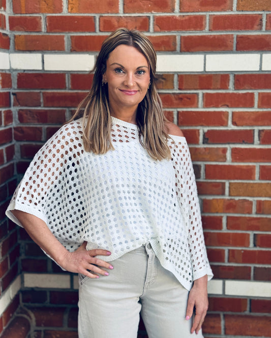 Between The Lines Open Knit Sweater