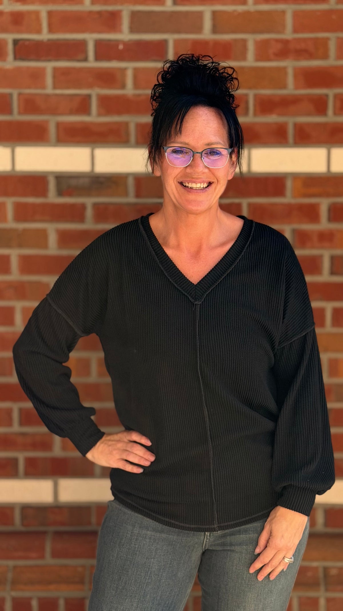The Fabulous Ribbed V-Neck
