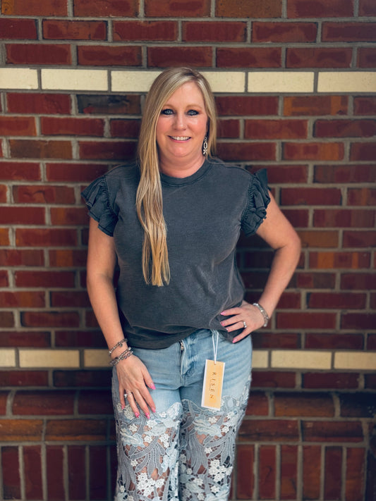 Ruffle & Roll Top