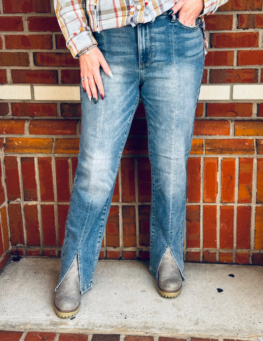 Fancy High Waisted Slim Straight Fit Judy Blue