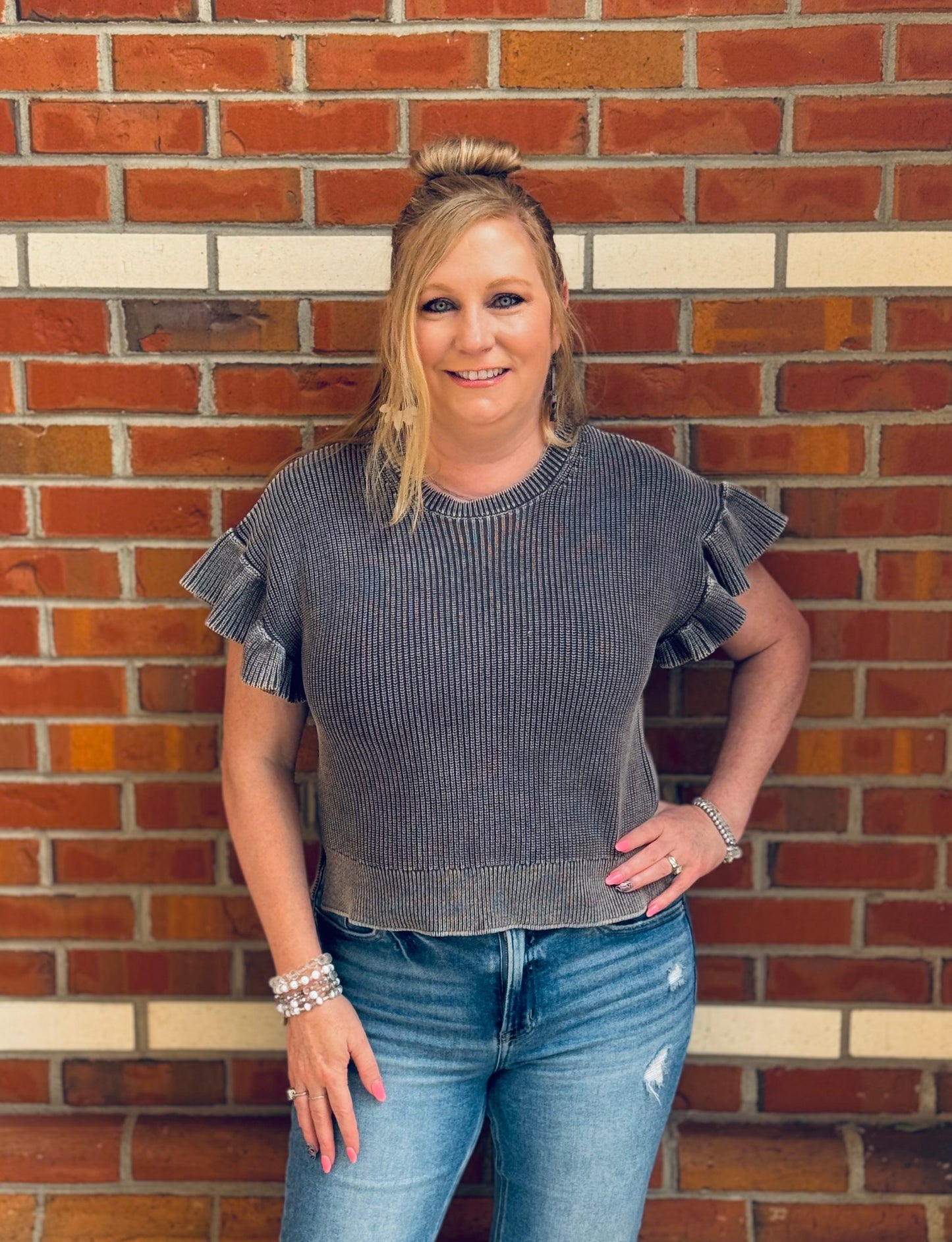 Ruffle Me Sweet Sweater