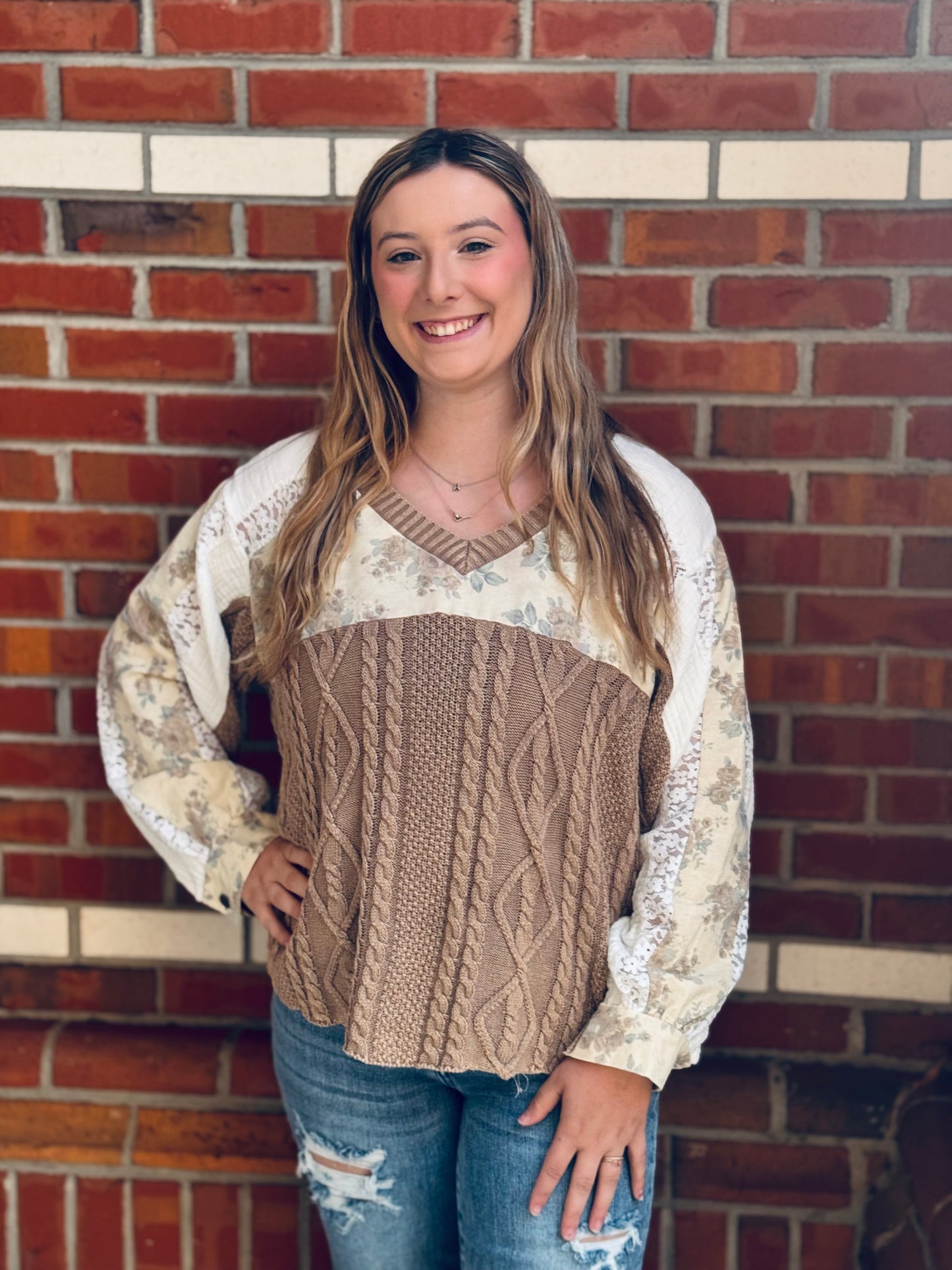 Mocha Muse V-Neck Sweater