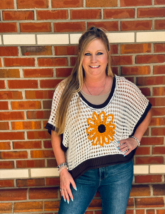 Here Comes the Sunflowers Sweater