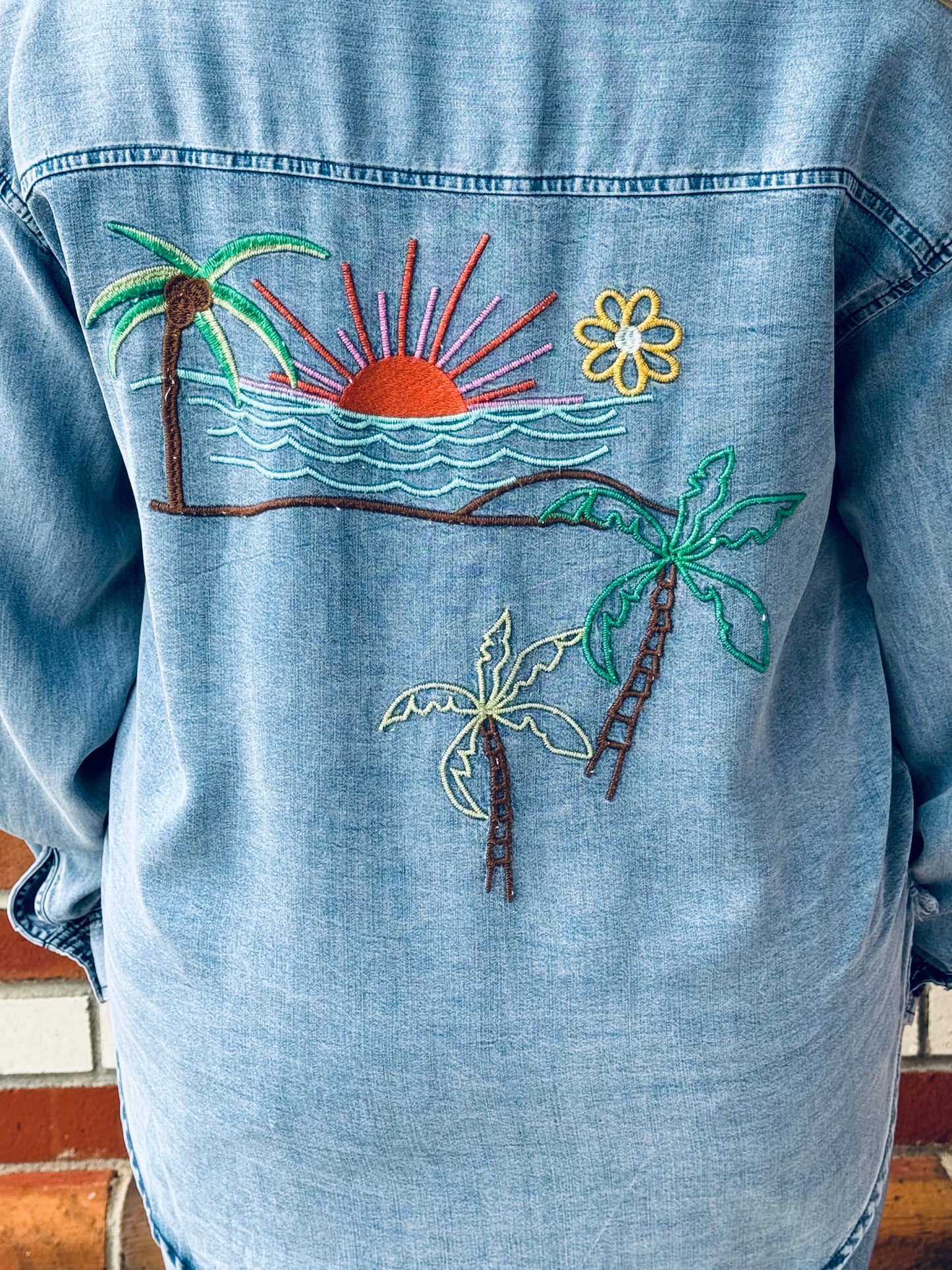 Forever Chasing Sunsets Denim Top