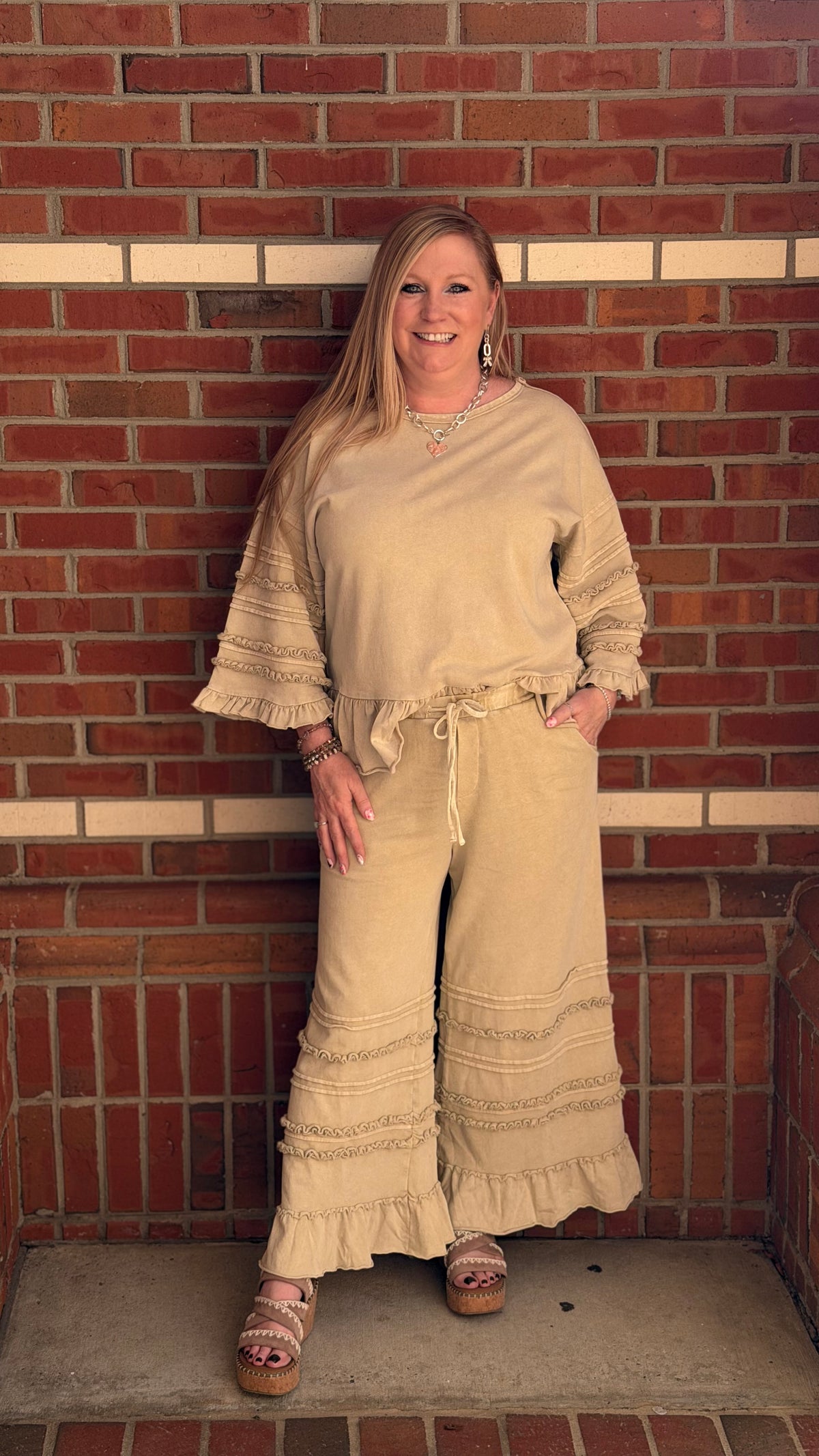Latte Ruffles Pants