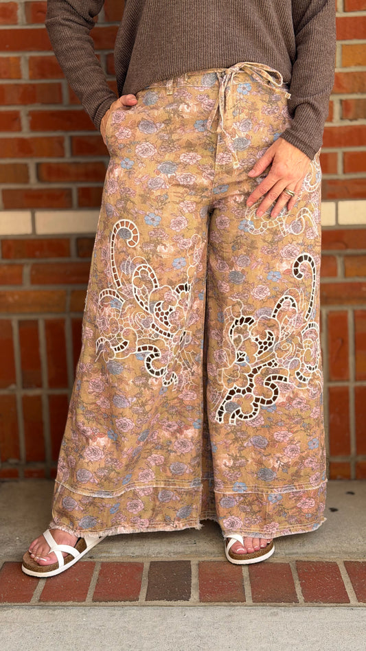 Vintage Wildflower Pants by POL