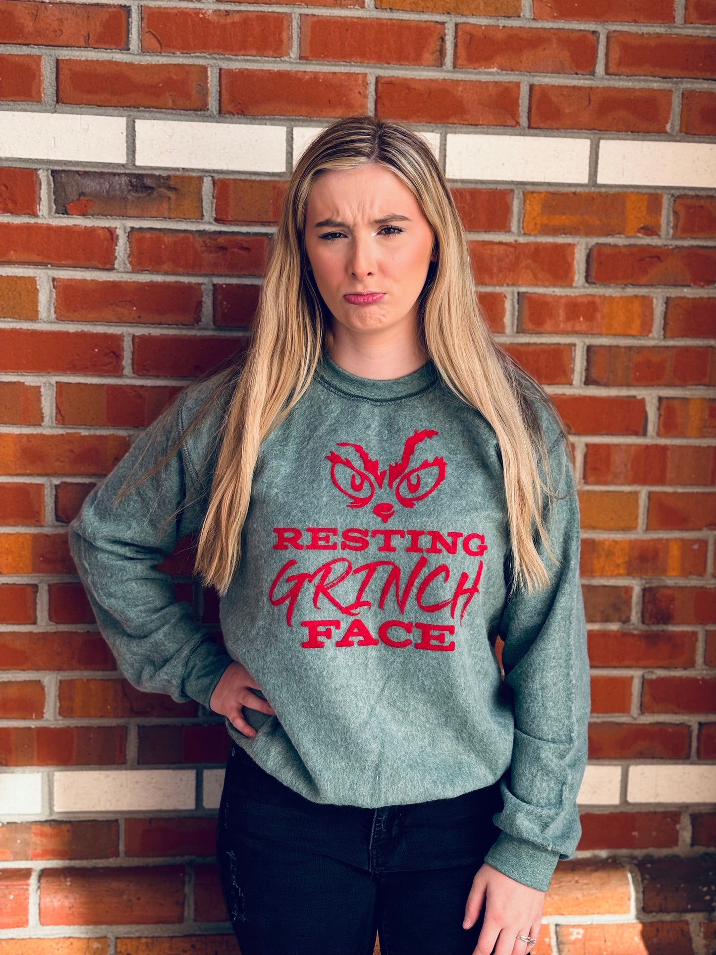 Resting Grinch Face Sweatshirt