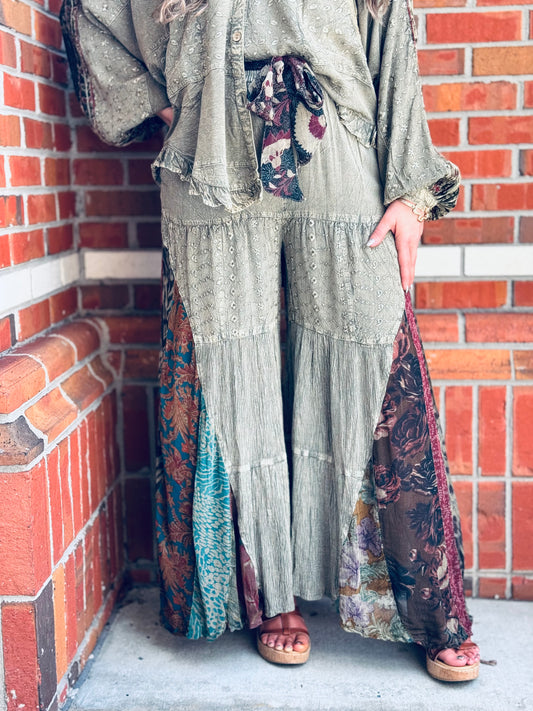 Velvet Stone Tie Pants