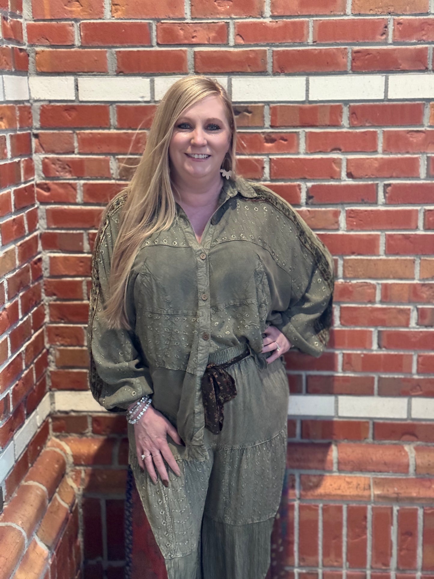 Velvet Stone Pants Tie Pants