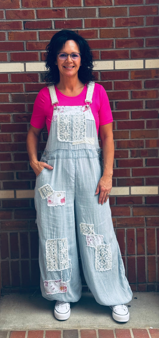 Patchwork Princess Overalls