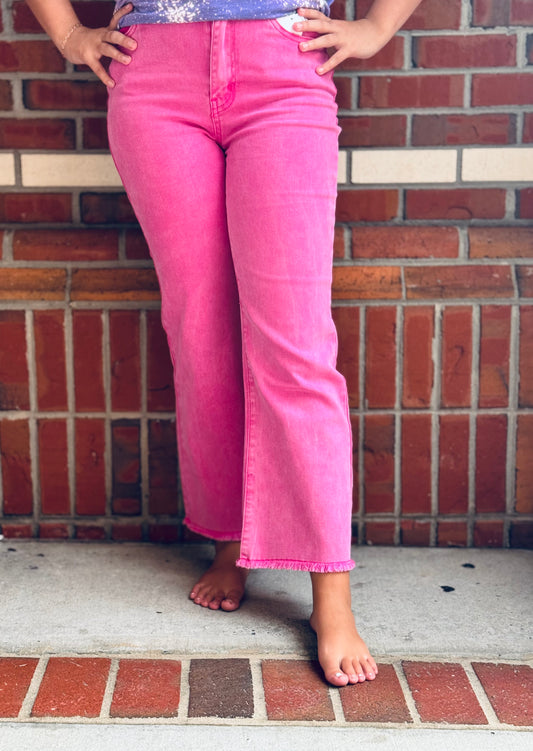 Hall Pass Zenana Wide Leg Crop