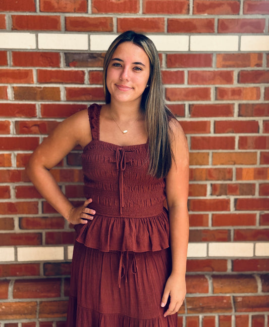 Sienna Smocked Crop Top