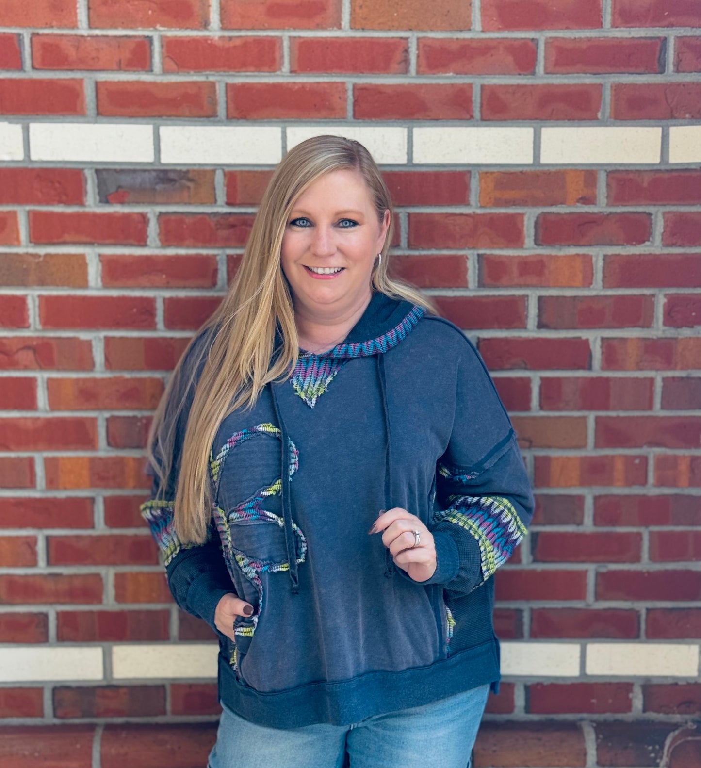 Blueberry Bliss Daisy Hoodie