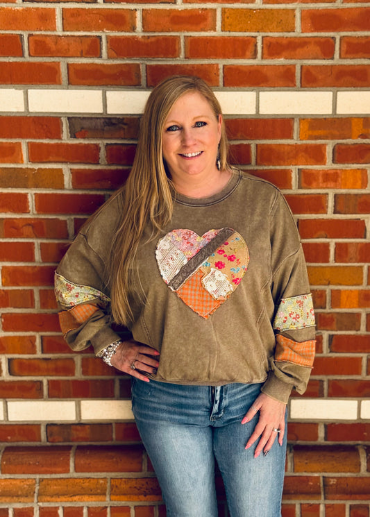 Olive My Heart Top