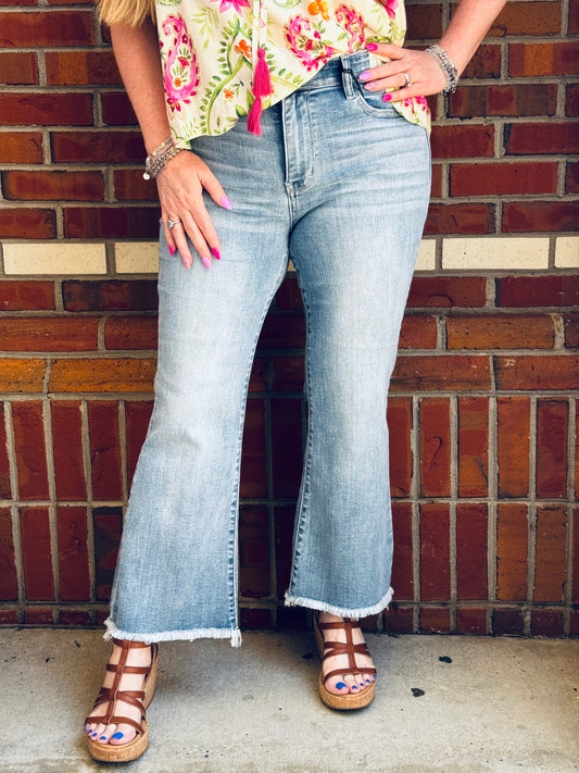 Kickstart My Heart Judy Blue Mid-rise Kick Flare