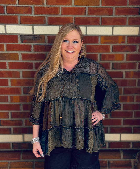 Honey Blossom Beauty Babydoll Top