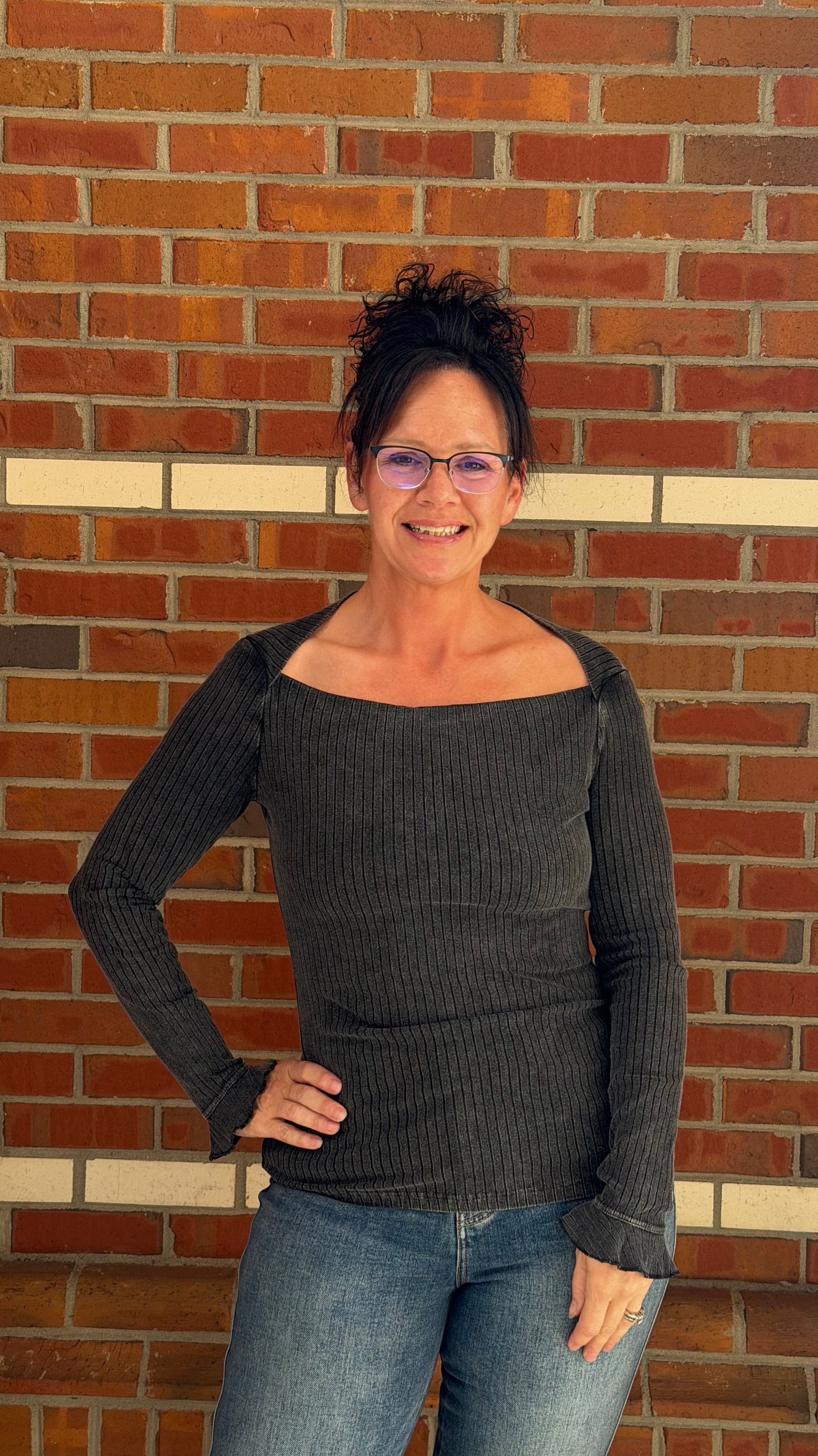 Fall In Line Ribbed Top