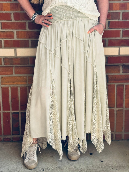 Sage Serenity Maxi Skirt - Oli N Hali