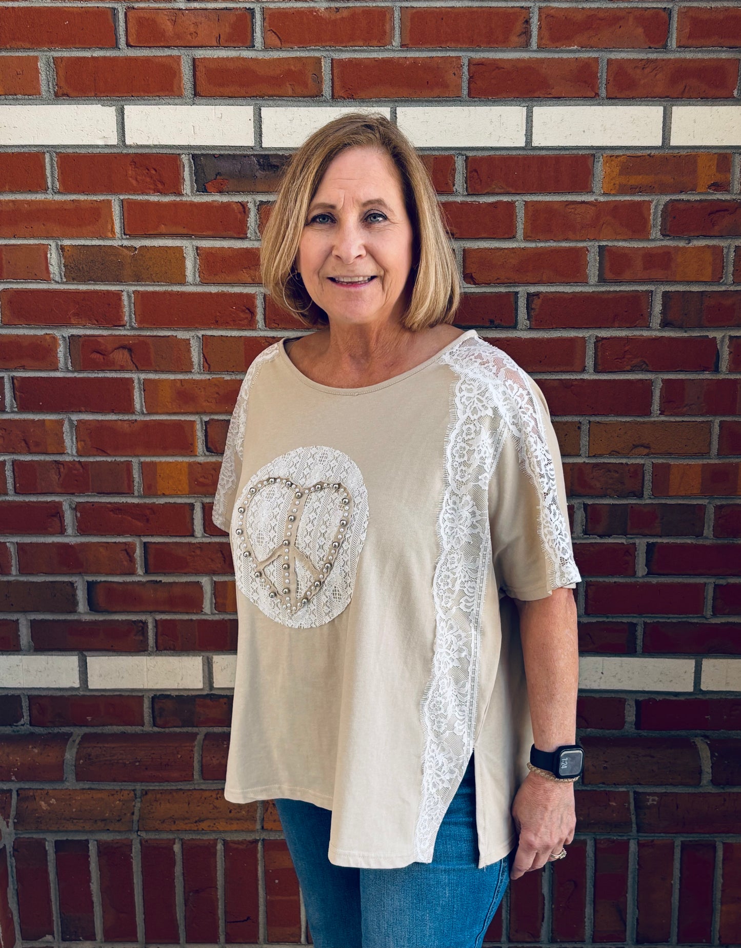 Peace, Love & Lace Top