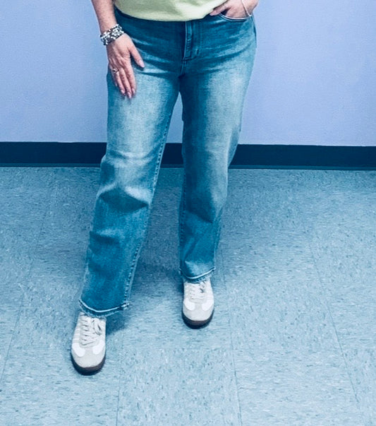 Don't Stop Believing High Waist Ankle Straight Judy Blue