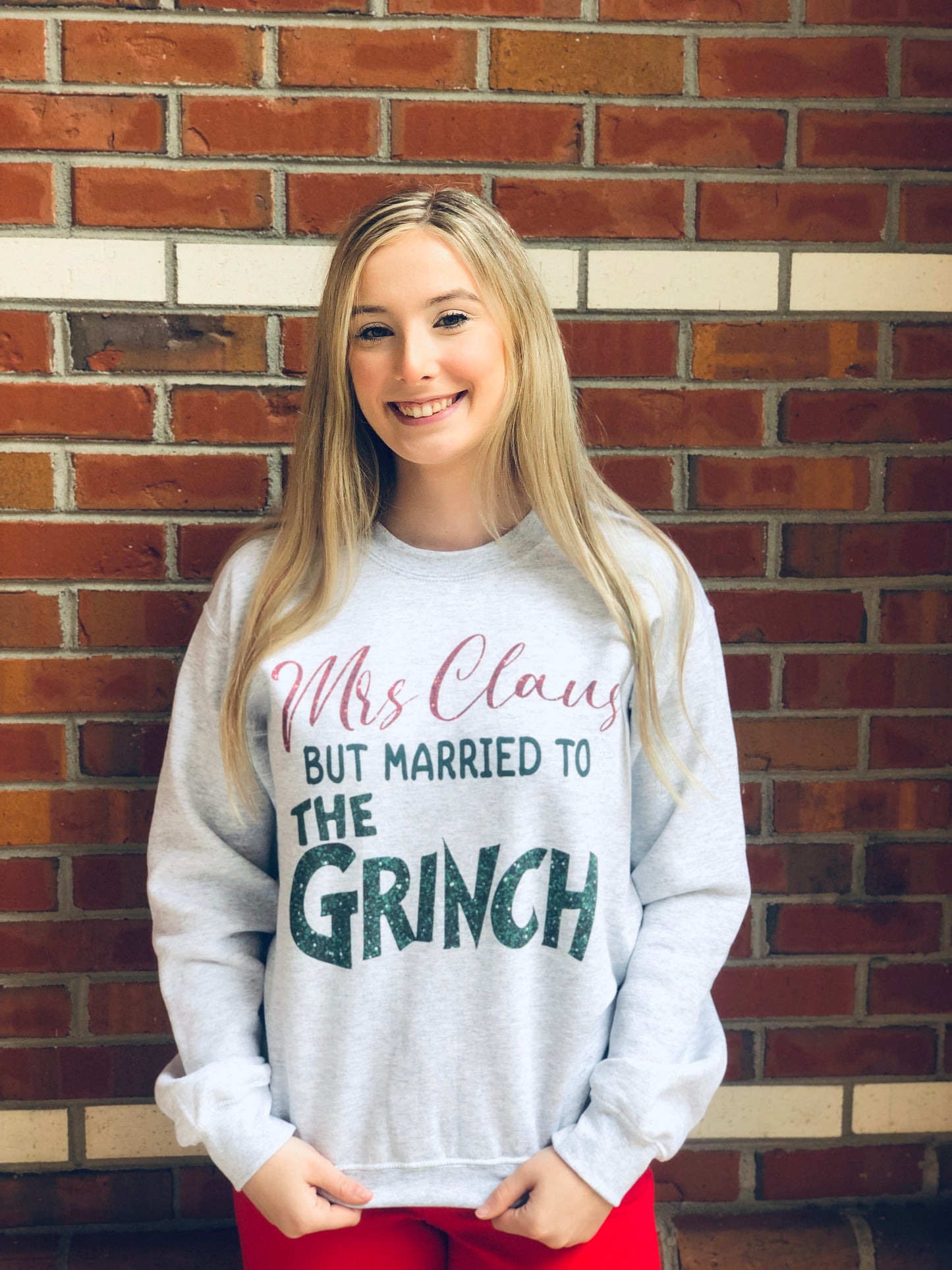 Mrs. Claus But Married To The Grinch Sweatshirt