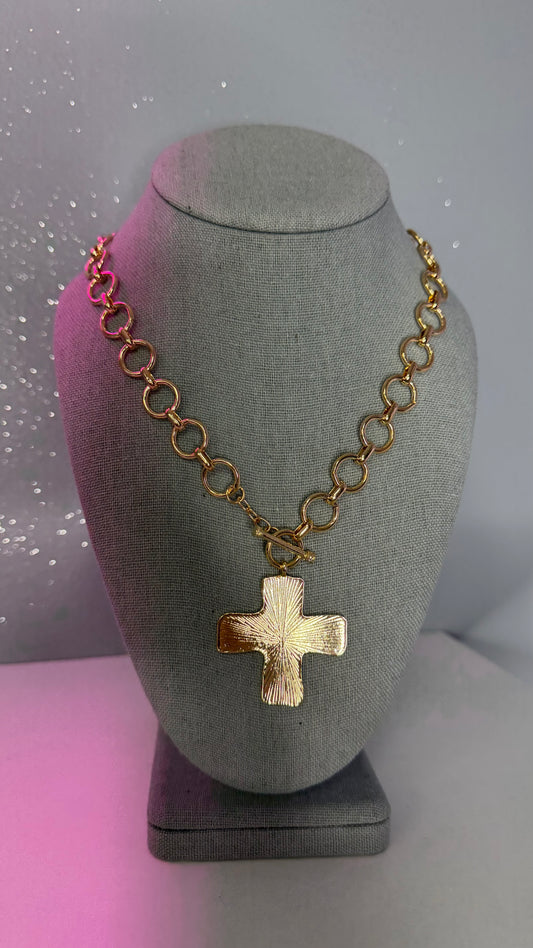 BOLD & BLESSED TOGGLE NECKLACE