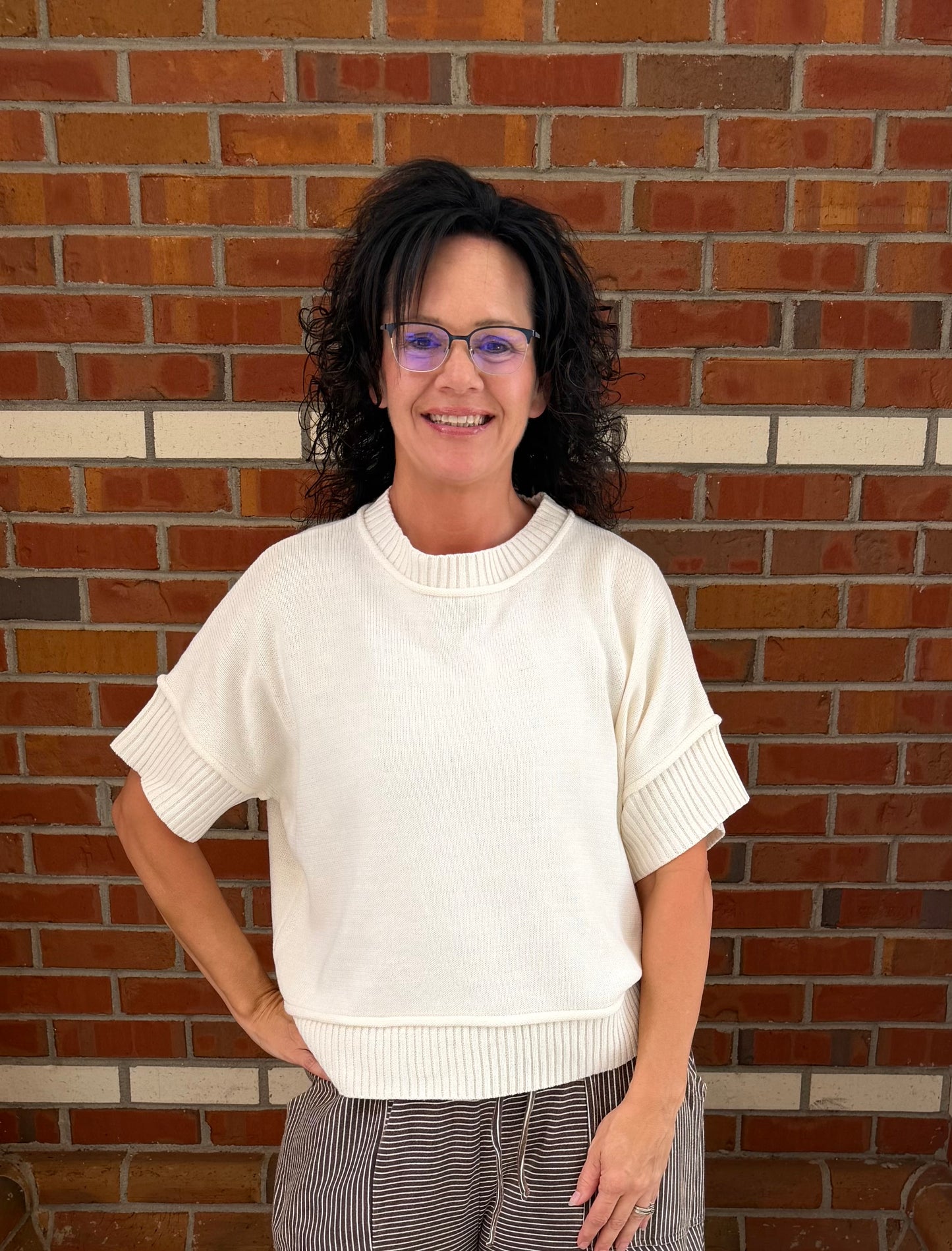 Vanilla Latte Short Sleeved Sweater