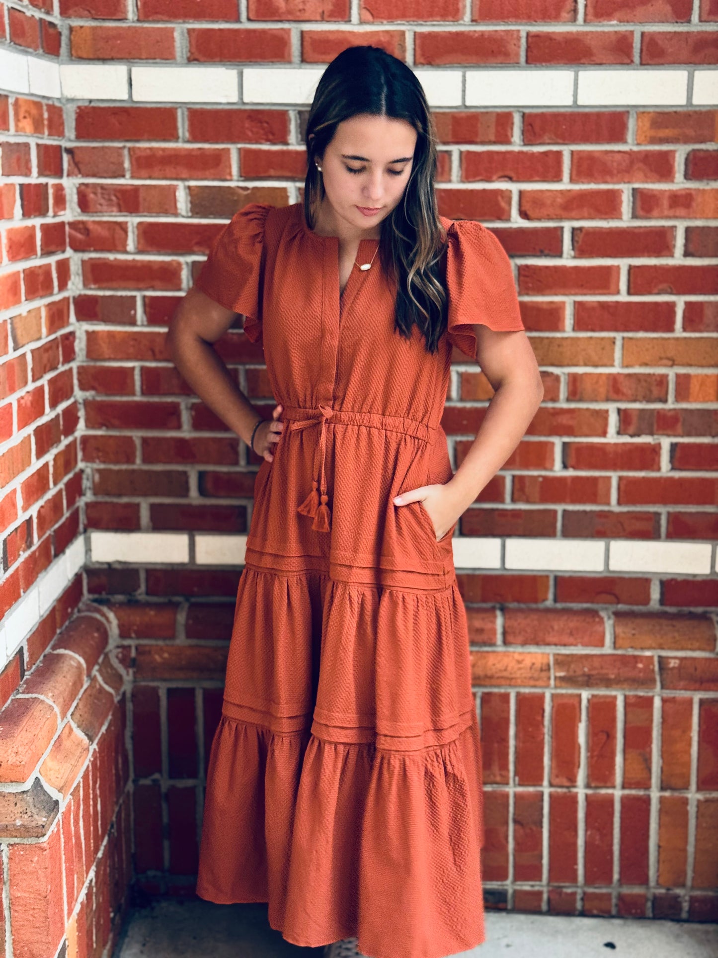 Autumn Glow Midi Dress