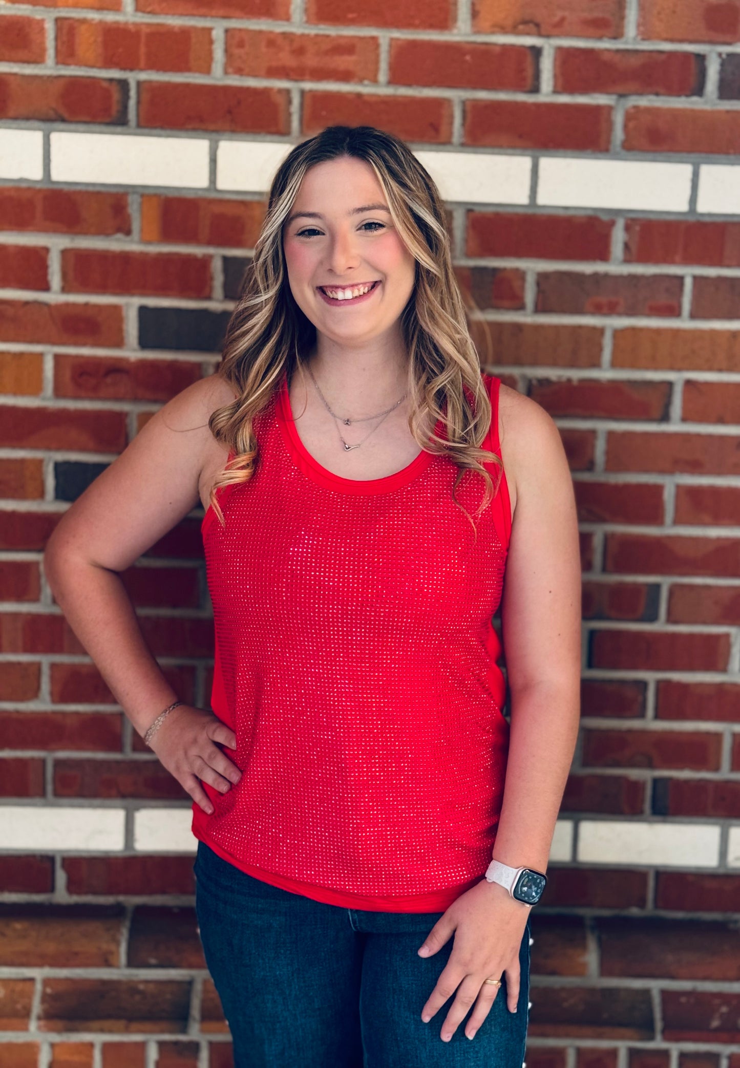 Rhinestone Romance Tank