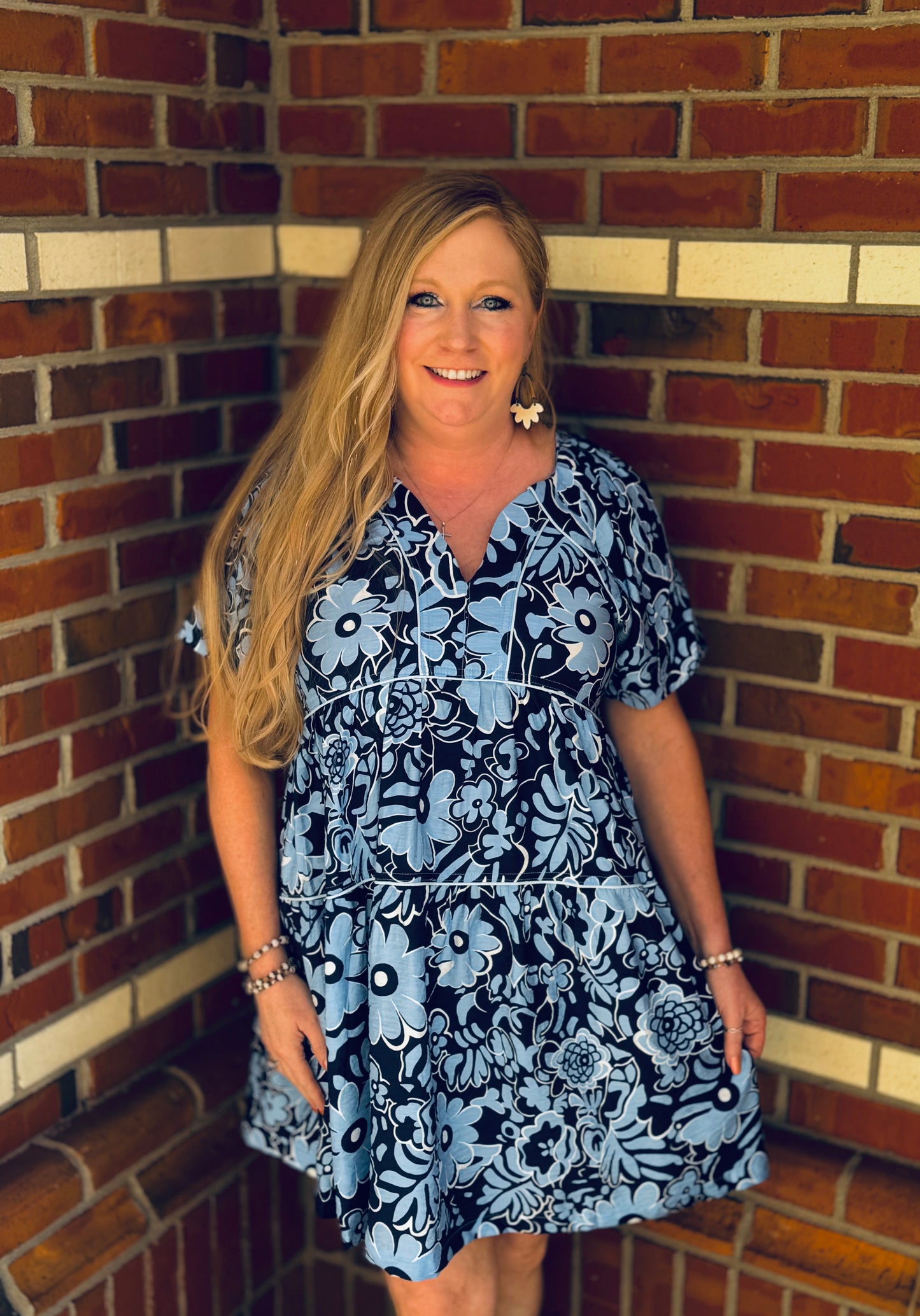 Navy Crush Babydoll Dress