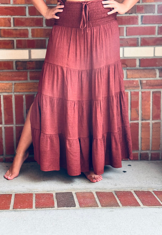 Sienna Side Slit Maxi Skirt