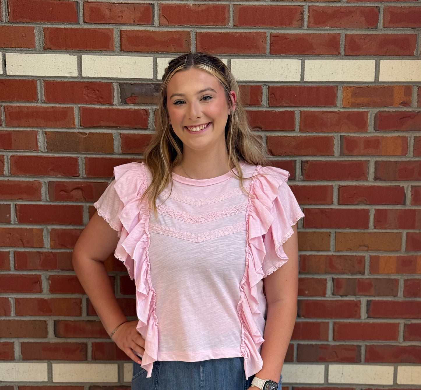 Boots & Blush Top