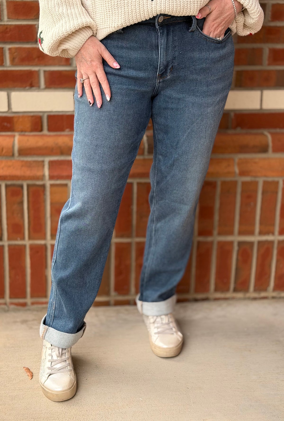 Easy Like Sunday Morning Mid-rise Judy Blue Boyfriend Jeans