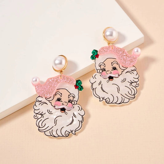 Vintage Santa Earrings