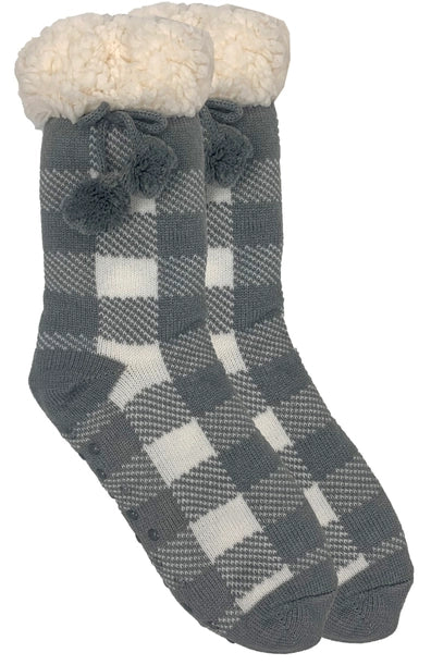 Sherpa Lined Slipper Socks 2 Pack