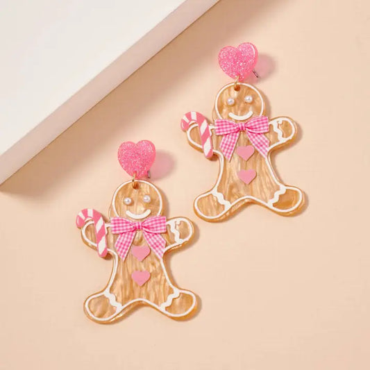 Gingerbread Man Earrings