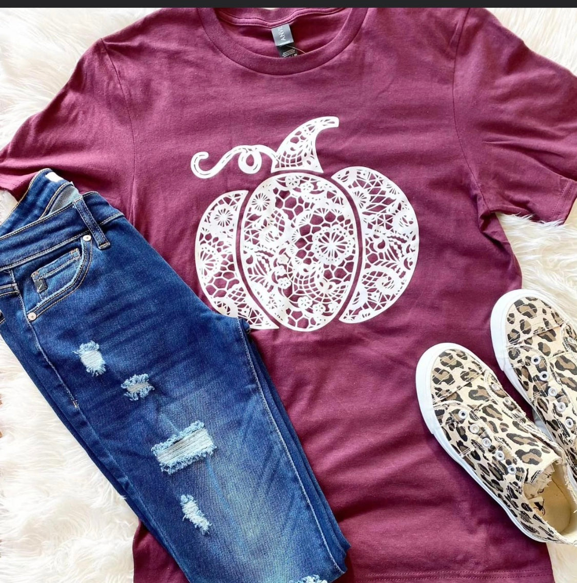 Lace Pumpkin Graphic Tee