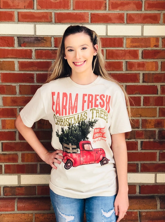 Farm Fresh Christmas Trees Graphic Tee