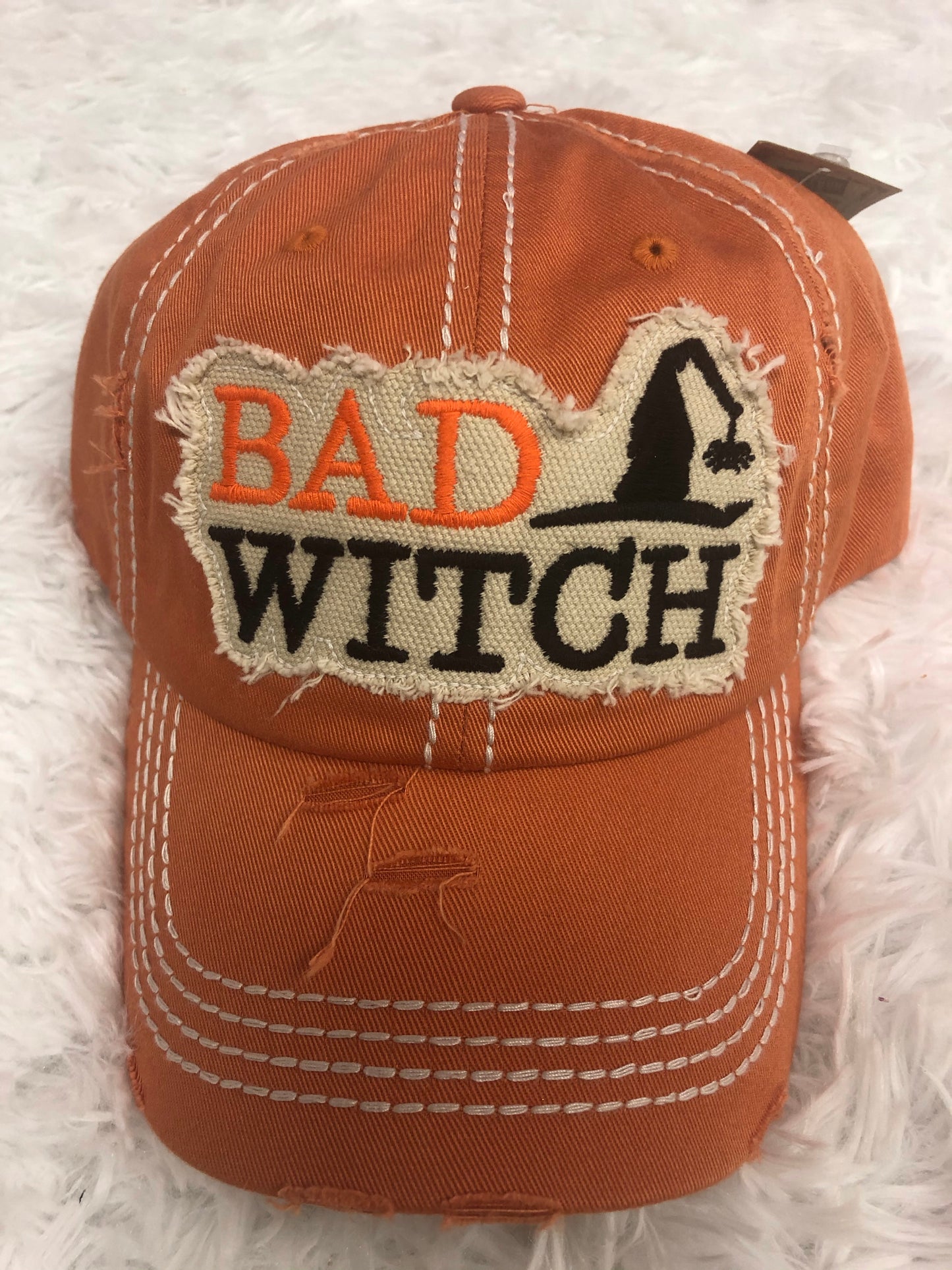 Distressed Halloween Baseball Hat